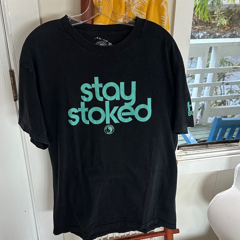 Stay Stoked Black T-Shirt